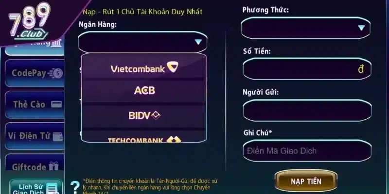 Điều kiện để thực hiện rút tiền