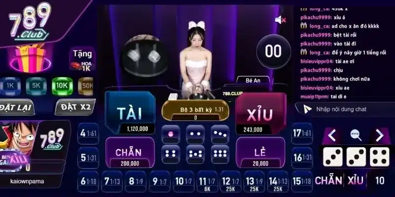 Trò chơi tiêu biểu tại sảnh Casino của cổng game 789CLUB